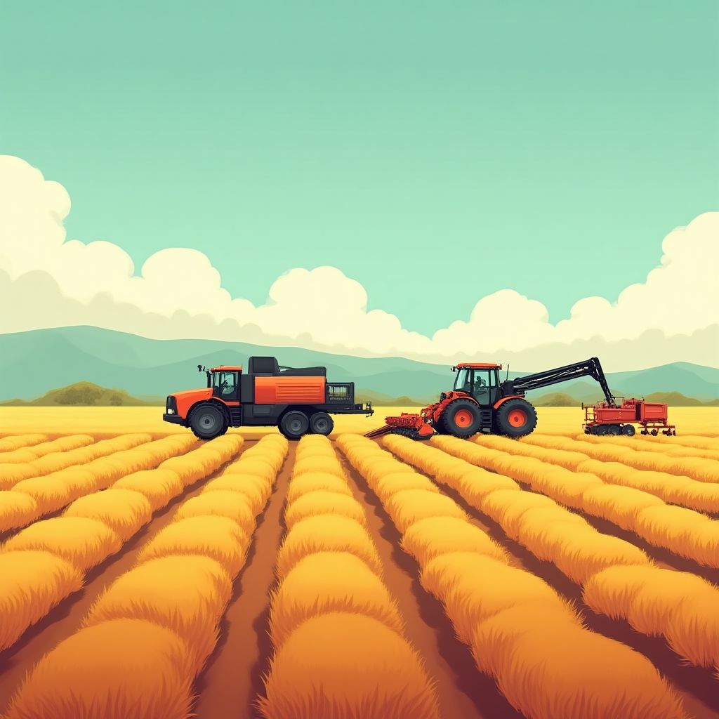 Empresa agrícola en la Pampa Argentina